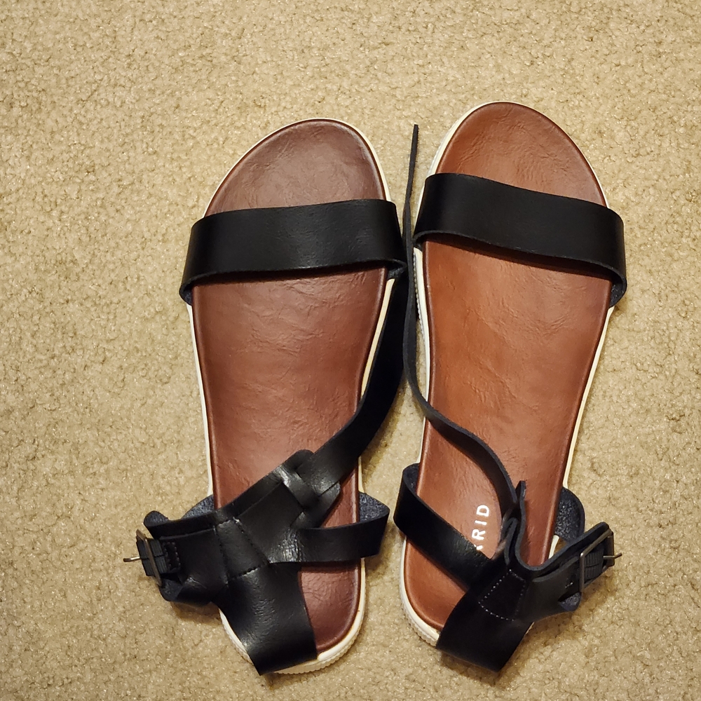 Torrid Black Leather Sandals